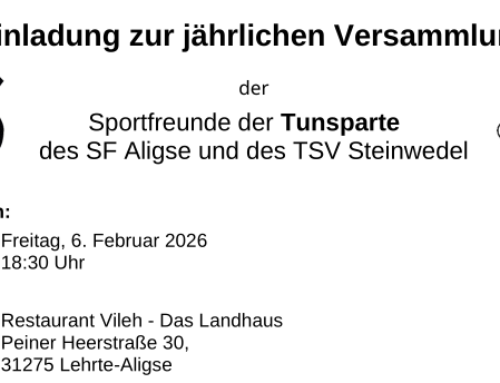 Einladung zur Versammlung der Turnsparte 2026